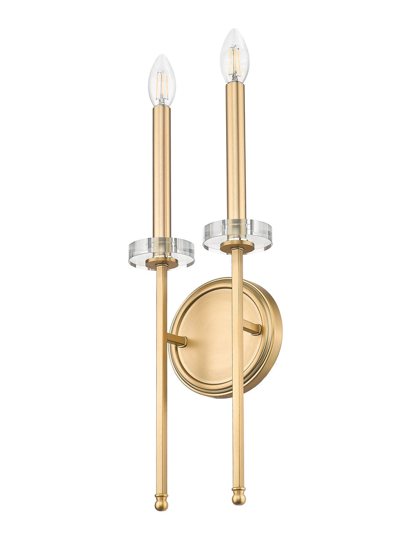 Gaultier 2 Light 7.5" Wall Sconce in Modern Gold
