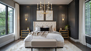 Gaultier 2 Light 7.5" Wall Sconce in Modern Gold in a room setting