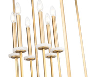Gaultier 6 Light 18" Pendant in Modern Gold