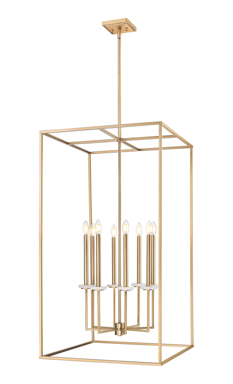 Gaultier 8 Light 24" Pendant in Modern Gold