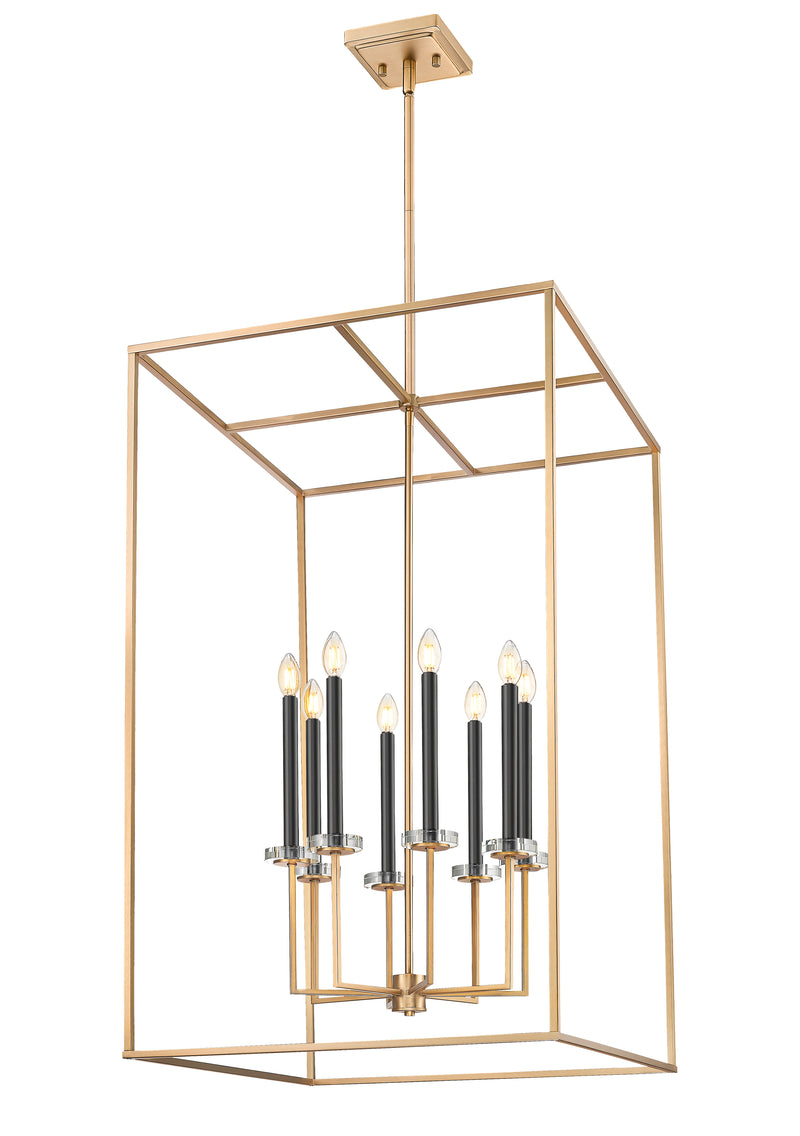 Gaultier 8 Light 24" Pendant in Modern Gold