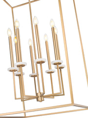Gaultier 8 Light 24" Pendant in Modern Gold