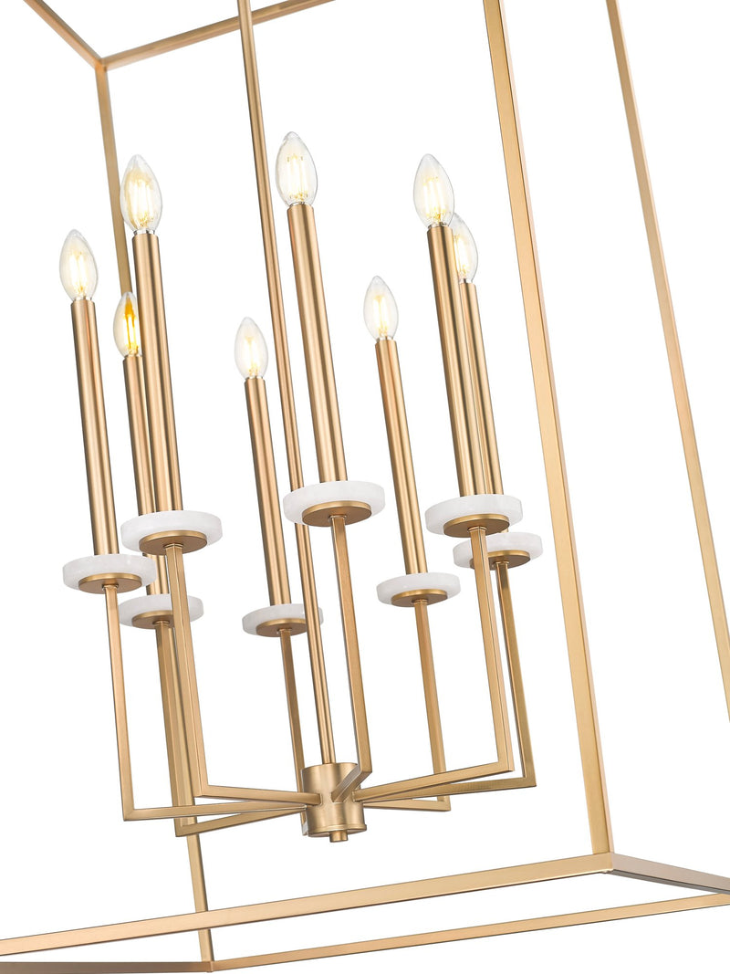 Gaultier 8 Light 24" Pendant in Modern Gold