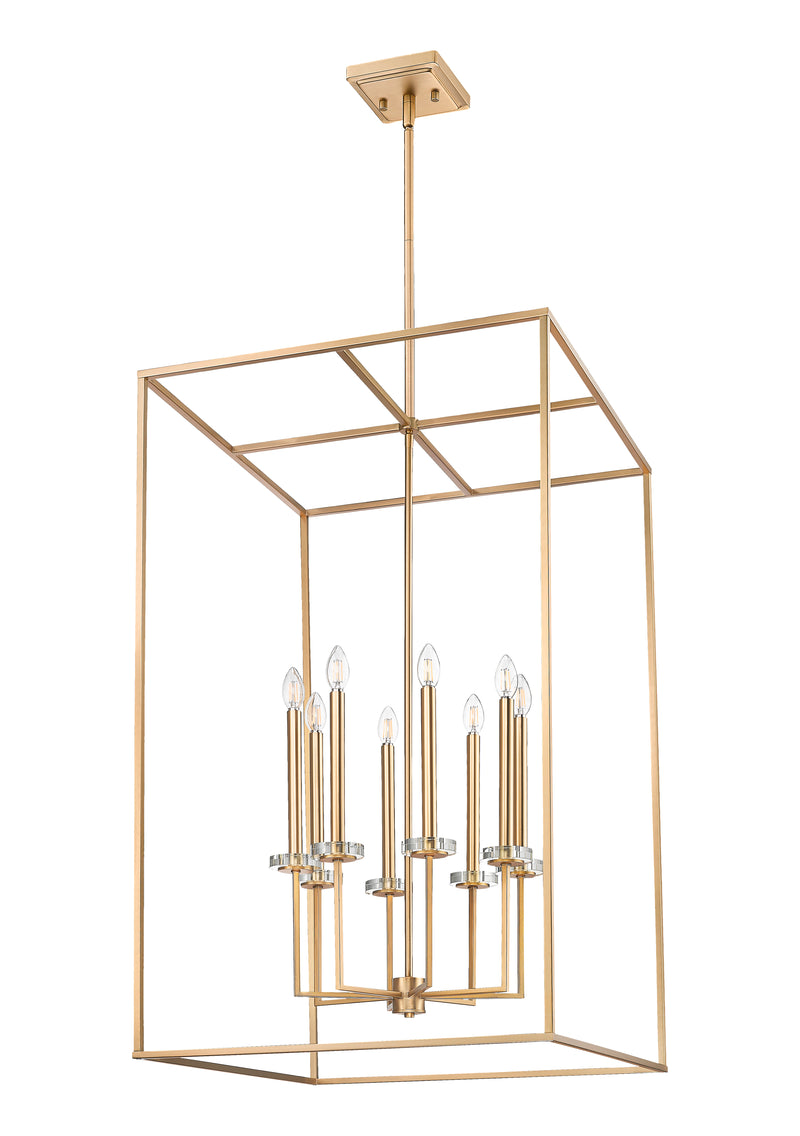Gaultier 8 Light 24" Pendant in Modern Gold