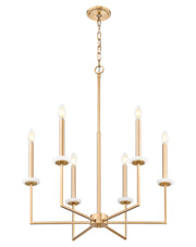 Gaultier 6 Light 27.25" Chandelier in Modern Gold