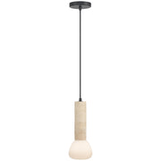 Stone LED Mini Pendant in Travertine