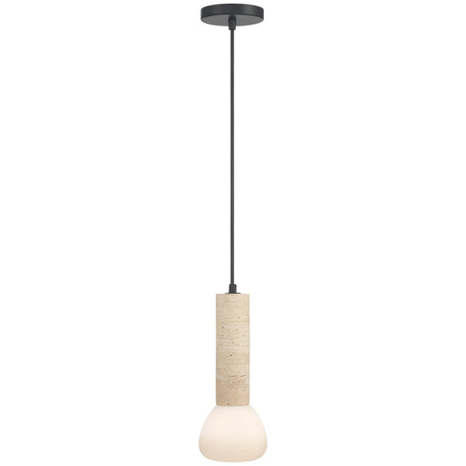 Stone LED Mini Pendant in Travertine