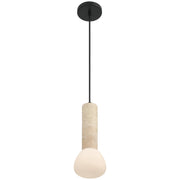 Stone LED Mini Pendant in Travertine