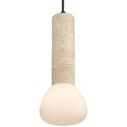 Stone LED Mini Pendant in Travertine