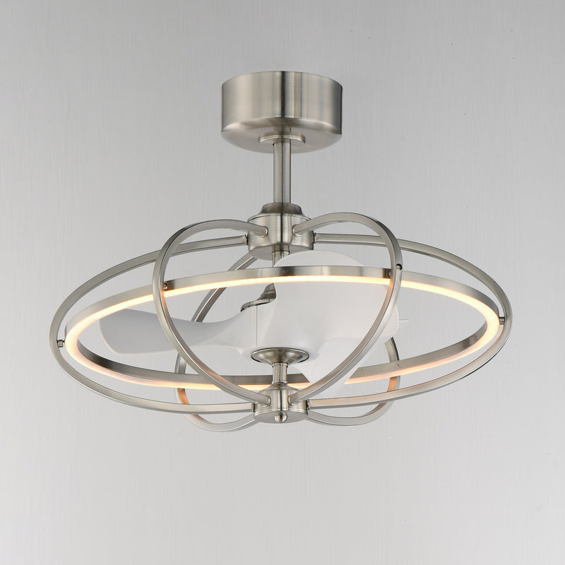 Corona 21.75" WiFi LED Fandelight in Satin Nickel