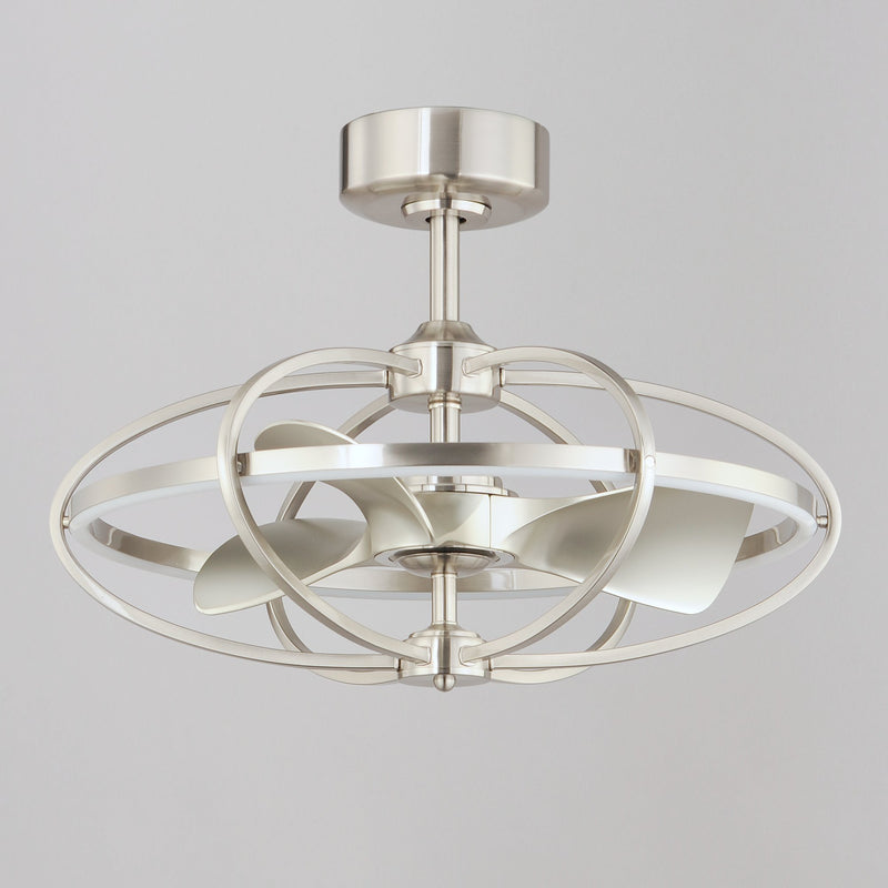 Corona 22" WiFi LED Fandelight in Satin Nickel