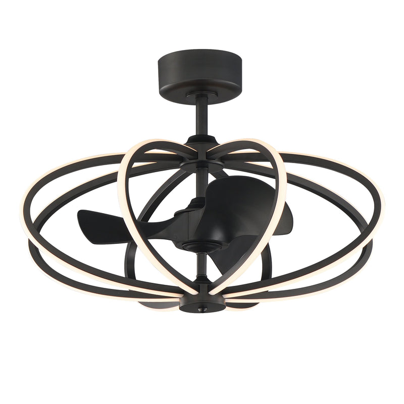 Solstice 8 Light WiFi LED Fandelight in Black