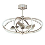 Solstice 8 Light WiFi LED Fandelight in Satin Nickel
