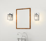 Jacqueline 1 Light 4.75" Wall Sconce in Chrome in a room setting