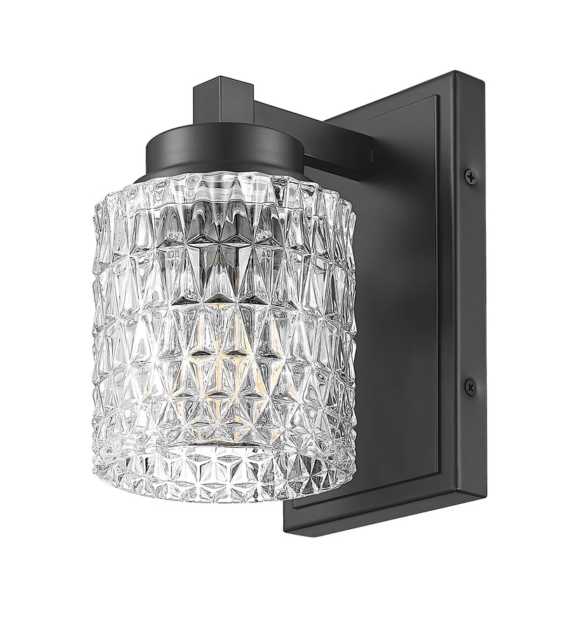 Jacqueline 1 Light 4.75" Wall Sconce in Matte Black