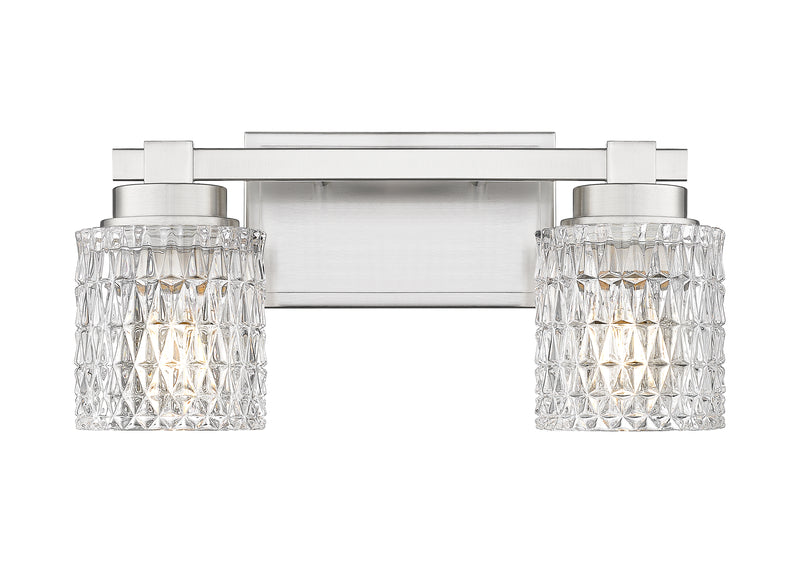 Jacqueline 2 Light 15.75" Vanity in Brushed Nickel