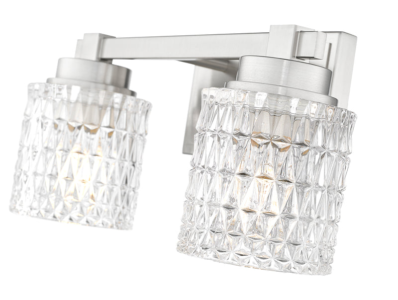 Jacqueline 2 Light 15.75" Vanity in Brushed Nickel