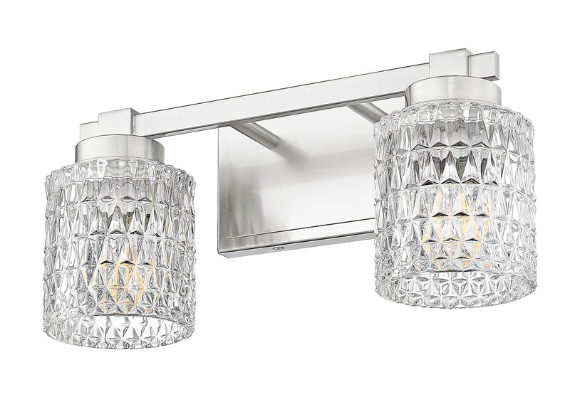 Jacqueline 2 Light 15.75" Vanity in Brushed Nickel