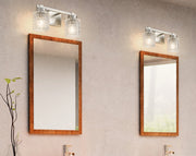 Jacqueline 2 Light 15.75" Vanity in Brushed Nickel in a room setting