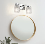 Jacqueline 2 Light 15.75" Vanity in Chrome in a room setting