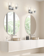 Jacqueline 2 Light 15.75" Vanity in Chrome in a room setting