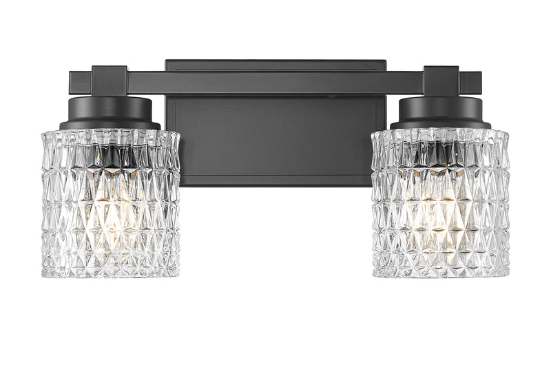Jacqueline 2 Light 15.75" Vanity in Matte Black