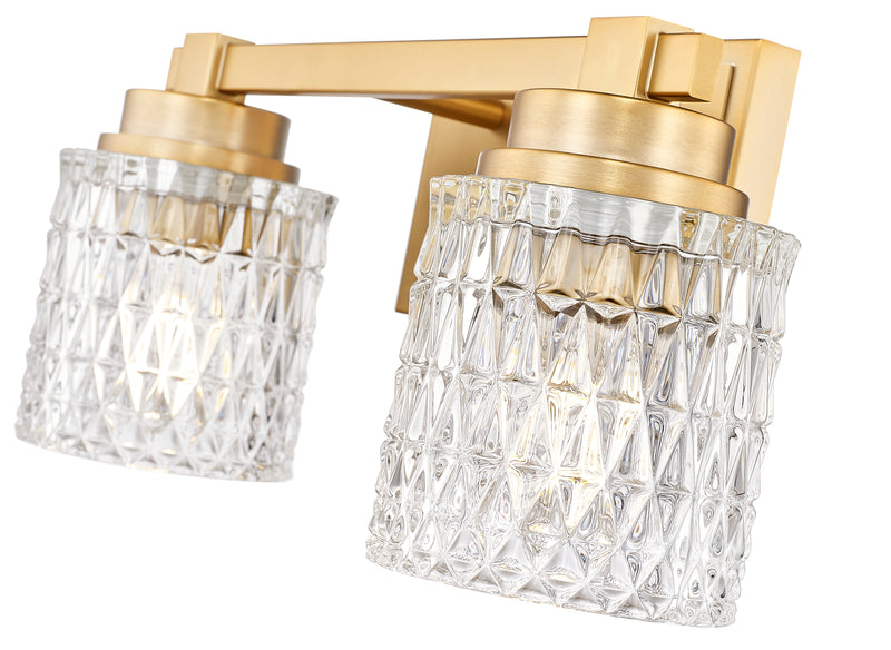Jacqueline 2 Light 15.75" Vanity in Modern Gold