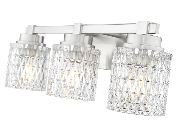 Jacqueline 3 Light 22.75" Vanity in Brushed Nickel