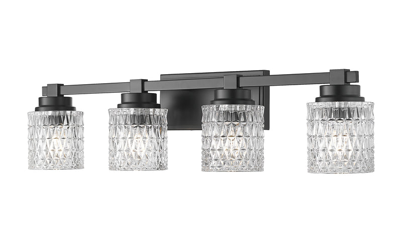 Jacqueline 4 Light 31.5" Vanity in Matte Black