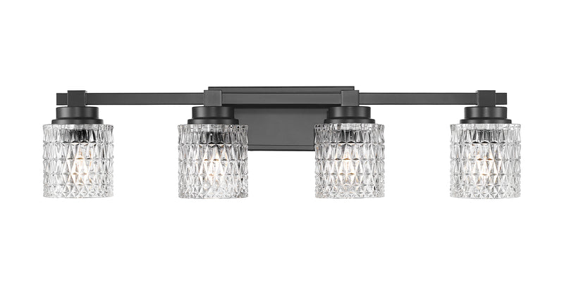 Jacqueline 4 Light 31.5" Vanity in Matte Black