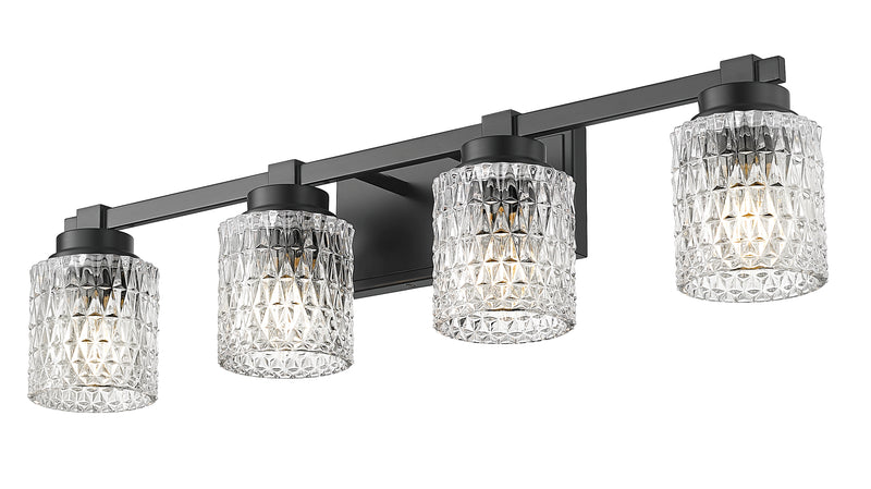 Jacqueline 4 Light 31.5" Vanity in Matte Black