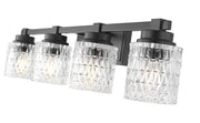 Jacqueline 4 Light 31.5" Vanity in Matte Black