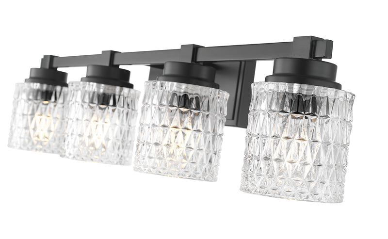 Jacqueline 4 Light 31.5" Vanity in Matte Black