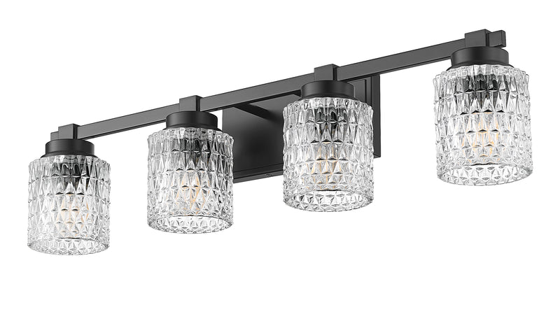 Jacqueline 4 Light 31.5" Vanity in Matte Black
