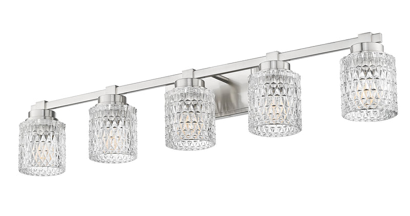 Jacqueline 5 Light 40.25" Vanity in Brushed Nickel