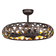 Weave WiFi LED Fandelight in Bronze Gilt / Gold