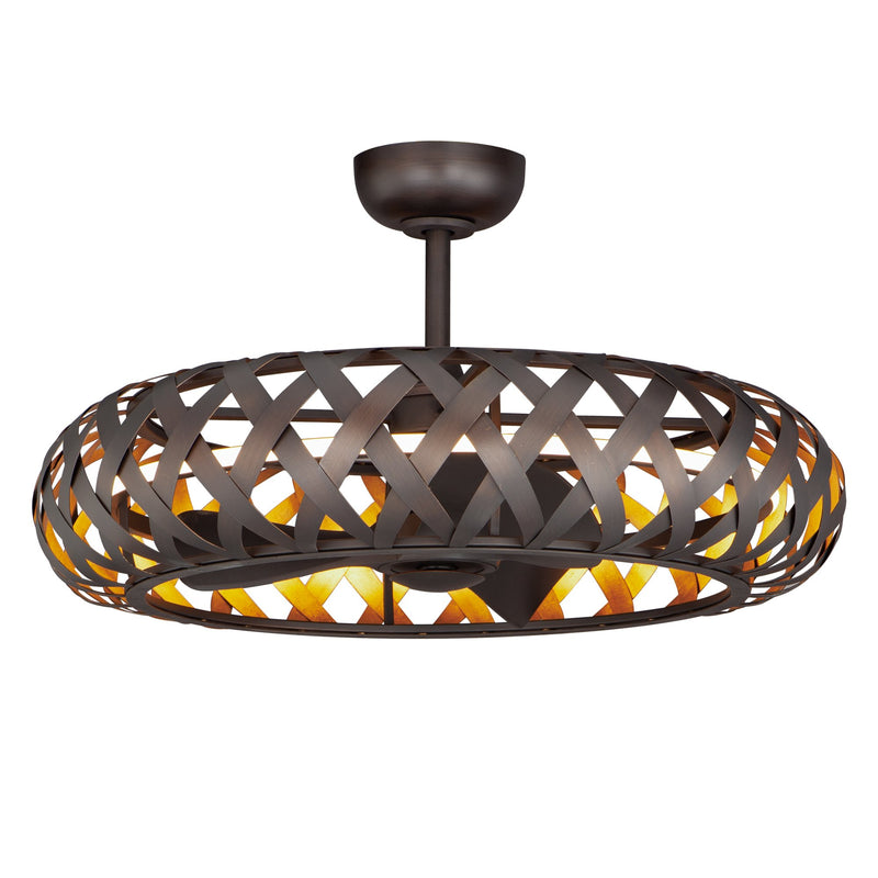 Weave WiFi LED Fandelight in Bronze Gilt / Gold
