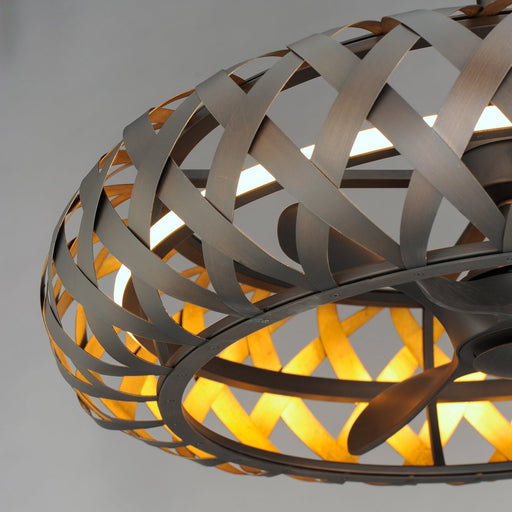 Weave WiFi LED Fandelight in Bronze Gilt / Gold