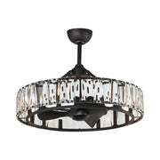 Odeon 8 Light WiFi LED Fandelight in Black
