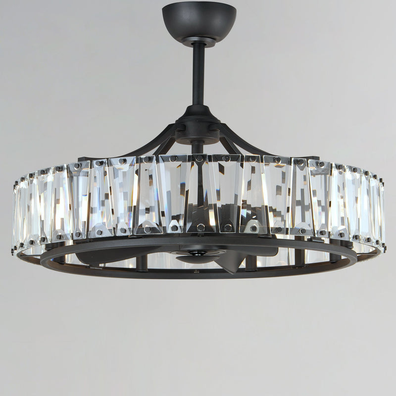 Odeon 8 Light WiFi LED Fandelight in Black