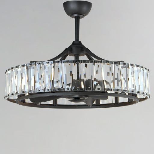 Odeon 8 Light WiFi LED Fandelight in Black