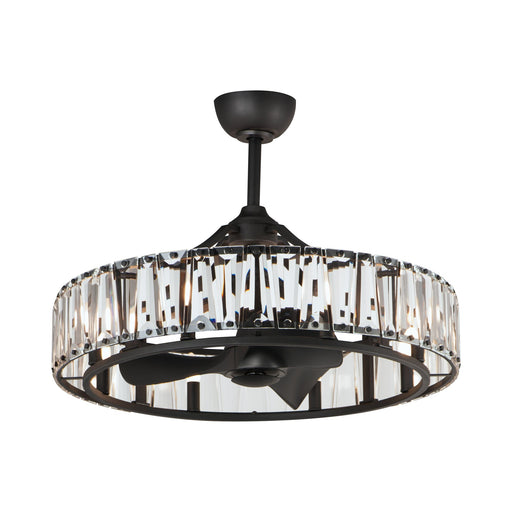 Odeon 8 Light WiFi LED Fandelight in Black