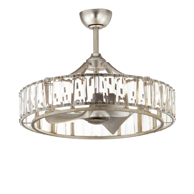 Odeon 8 Light WiFi LED Fandelight in Golden Silver