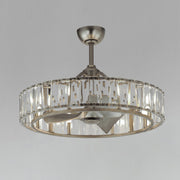 Odeon 8 Light WiFi LED Fandelight in Golden Silver