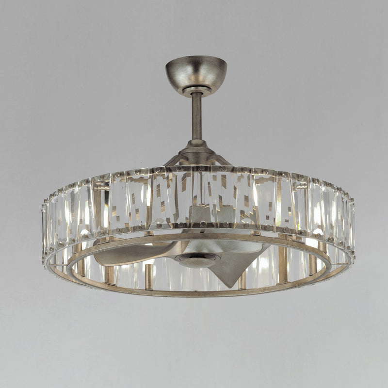 Odeon 8 Light WiFi LED Fandelight in Golden Silver