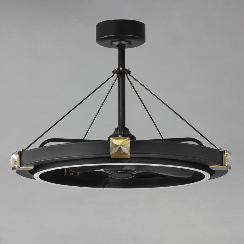 Jewel WiFi LED Fandelight in Black / Gold