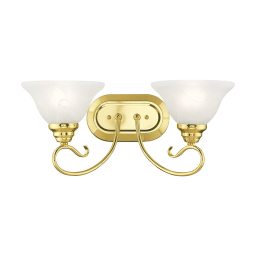Coronado 2-Light Bath Vanity Light in Polished Brass