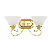 Coronado 2-Light Bath Vanity Light in Polished Brass
