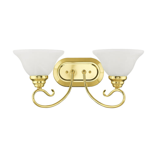 Coronado 2-Light Bath Vanity Light in Polished Brass