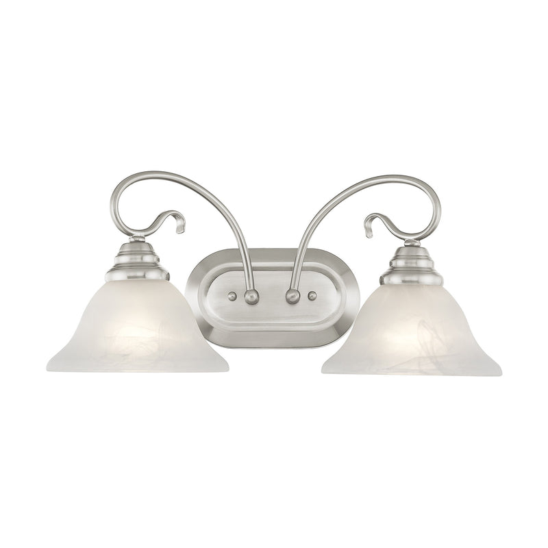 Coronado 2-Light Bath Vanity Light in Brushed Nickel